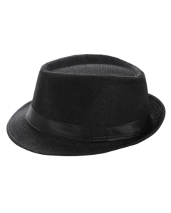 Festival trilby hat in black.  These trilby hats make great festival hats.  Also available are grey trilby hats and straw festival trilby hats and ganja leaf print trilby hats too.