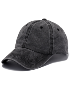 Black Stone Wash Baseball Cap.