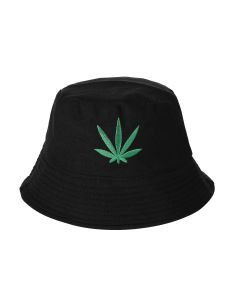 Ganja Leaf Embroidered Bucket Hat Festival Hat Sun Hat Rave Hat