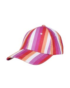 Lesbian Pride corduroy baseball cap, ideal for Gay Pride festivals or everyday use.  Also available rainbow pride, bisexual pride and transgender pride corduroy baseball caps.