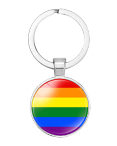 Gay Pride rainbow Keyring LGBTQ+ Keyrings and Accessories.