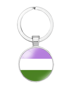 Genderqueer Keyring LGBTQ+ Keyrings and Accessories