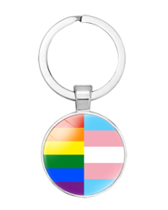 Transgender and Rainbow Pride Keyring LGBTQ+ Keyrings