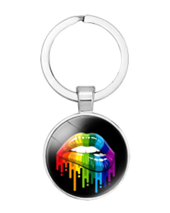 Rainbow Lips Gay Pride Keyring LGBTQ+ Accessories