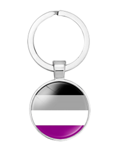 Asexual Pride Keyring.  LGBTQ+ Keyrings and Accessories