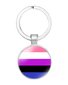 Genderfluid Keyring LGBTQ+ Keyrings and Accessories