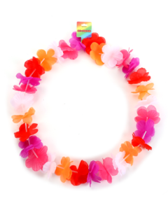 Lesbian Pride LGBTQ+ Hawaiian Leis for Gay Pride Festivals and parties.  Colours available include transgender pride Hawaiian leis, bisexual pride Hawaiian leis, lesban, non binary pride,  pansexual pride Hawaiian leis, and more.