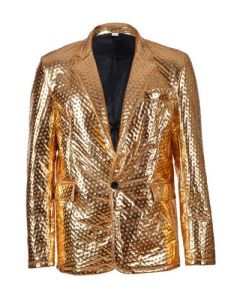 Gold embossed metallic blazer festival jacket.  These gold embossed blazer jackets make great festival wear for your funky festival outfit.   Pretty little thing