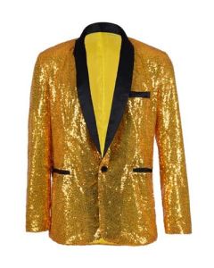 Gold sequin blazer magician's jacket.  The gold sequin blazers make a great festival outfit.  Pretty little thing.  Gold sequin festival jacket festival coat magician outfit 