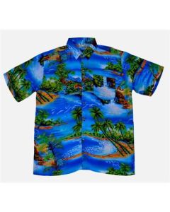 Classic retro Hawaiian shirt with waterfall.  These retro Hawaiian shirts, comfortable and cool for festival outfits or holiday. Small to 4XL. Pretty little thing.