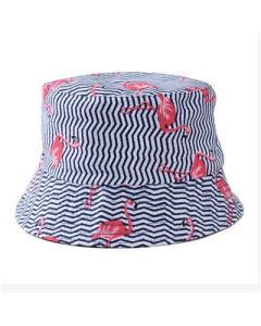 Striped Flamingo Bucket Hat