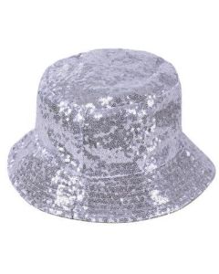 Silver Sequin Bucket Hat