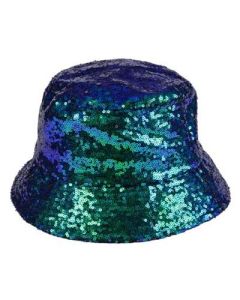 Green Sequin Bucket Sun Hat