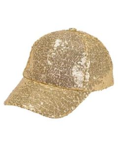 Gold Sequin Festival Baseball Cap