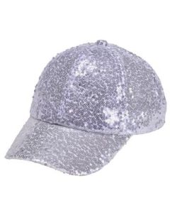 Silver sequin festival baseball cap