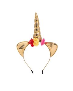 Gold unicorn horn headband.  These unicorn head bands make great festival wear accessories to compliment your funky festival outfit.  Pretty little thing.