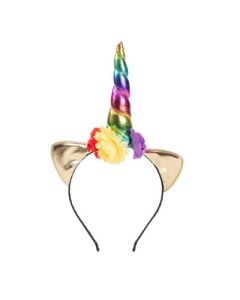 Rainbow unicorn horn headband.  These unicorn head bands make great festival wear accessories to compliment your funky festival outfit.  Pretty little thing.