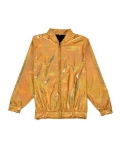 Shiny gold holographic bomber jacket.  Shiny gold bomber jacket.  Great festival jacket for your funky festival outfit.  70's 80's  90's metallic gold bomber jacket.  Pretty little thing.