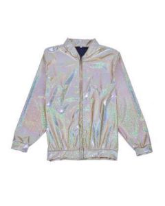 Shiny silver holographic bomber jacket.  These metallic silver festival bomber jackets make a great festival outfit.  Holographic silver bomber jacket.  Pretty little thing.