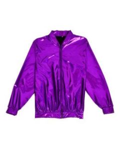 Shiny metallic purple bomber jacket.  This holographic bomber jacket makes a great festival jacket for your funky festival outfit. Pretty little thing.