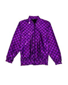 Purple shiny holographic bomber jacket with mermaid scale print.  Purple shiny holographic bomber jackets, a great festival jacket for your festival outfit.  Pretty little thing.