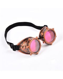 Antique brass steampunk goggles with coloured lens.   Gear festival wear for your festival outfit.  Pretty little thing.