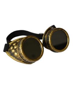 Antique brass steampunk goggles.  These steampunk goggles make a great festival wear accessory to your funky festival outfit. Pretty little thing