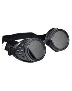 Black steampunk goggles.  A great festival wear accessory to you funky festival outfit.  Pretty little thing.