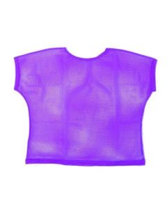 Purple 80's mesh top 80's fancy dress outfit.  These purple 80's mesh tops or net tops make great 80's fancy dress outfits or festival wear for your funky 80's festival outfit.