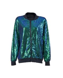 Green sequin bomber jacket.  These green sequin bomber jackets make great festival jackets for your funky festival outfit. Pretty little thing.  Many sizes available.