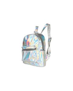 Shiny Silver Backpack