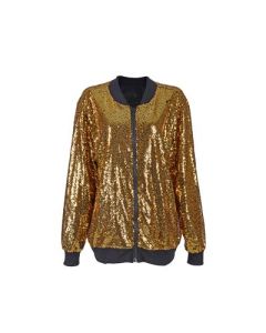 Gold sequin bomber jacket, festival jacket.  These gold sequin bomber jackets make any festival outfit.  Matching hats and bum bags available Pretty little thing.