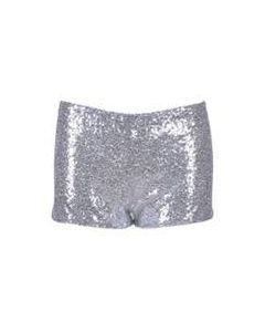 Short silver sequin hot pants.  These short silver sequin hotpants are a size 8 and make great dance shorts or festival wear for your funky festival outfit.   Pretty little thing.