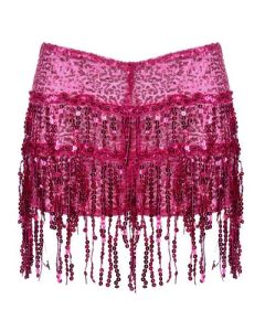 Pink sequin tassel skirt with hot pants underneath.  These pink sequin tassel skirts make great dance shorts or festival wear for your funky festival outfit.  Pretty little thing.