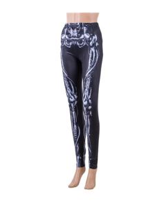 Skeleton print leggings in size 10.  These scary Halloween skeleton print leggings are great fancy dress for Halloween or festival wear for your festival outfit.  Pretty little thing.