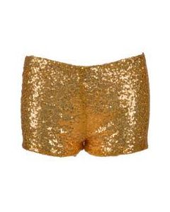 Short Gold Sequin Hot Pants Shorts