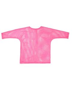 Long Sleeved Pink Mesh Top 80's Fancy Dress.  This 80's long sleeved neon pink mesh top makes great festival wear for your funky festival outfit.  Pretty little thing.