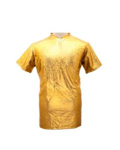 Gold holographic t shirt for men.  These metallic gold shiny t shirts make great festival wear for your funky festival outfit.  Pretty little thing.