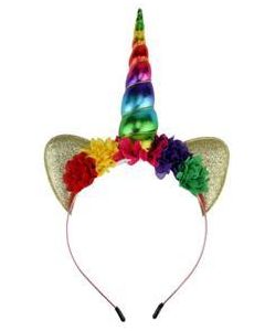 Multicoloured unicorn headband. These unicorn horn headbands make a great festival wear accessory to compliment your funky festival outfit.  Pretty little thing.