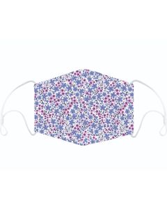 3 layer cotton face mask with floral design