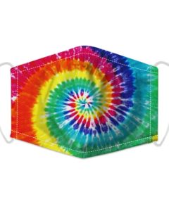 3 layer cotton face mask with tie die design