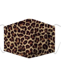 3 layer cotton leopard print face mask