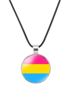 Pansexual Pride Necklace Pendant On Waxed Cord LGBTQ+Accessories