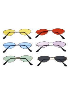 Oval retro sunglasses.  These sunglasses make great festival wear accessories to your funky festival outfit.  The retro sunglasses come in several colours.  Pretty little thing.