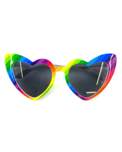 Rainbow Gay Pride Heart Shaped Sunglasses LGBTQ+ Sunglasses