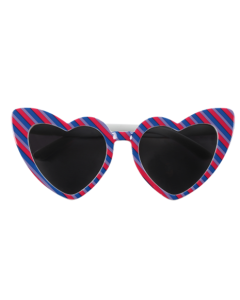 Bisexual Pride HEart Shaped Sunglasses LGBTQ+ Sunglasses