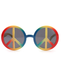 Rainbow colours CND Shaped Gay Pride LGBTQ+ Sunglasses.  Many Gay pride sunglasses available including non binary pride sunglasses, transgender pride sunglasses and more