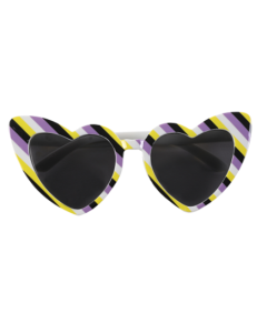 Non Binary Pride Heart Shaped SunglassesLGBTQ+ Sunglasses