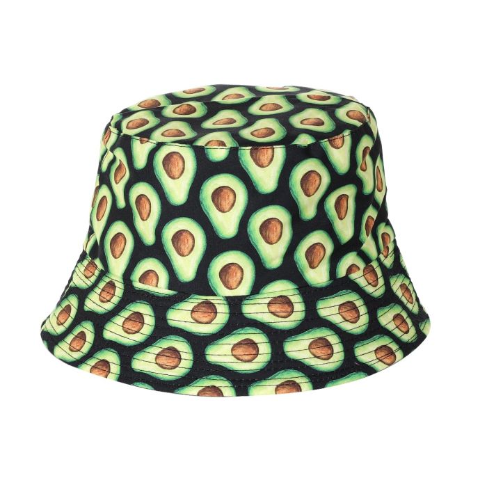 Avocado Print Bucket Hat Festival Hat Rave Hat Sun Hat