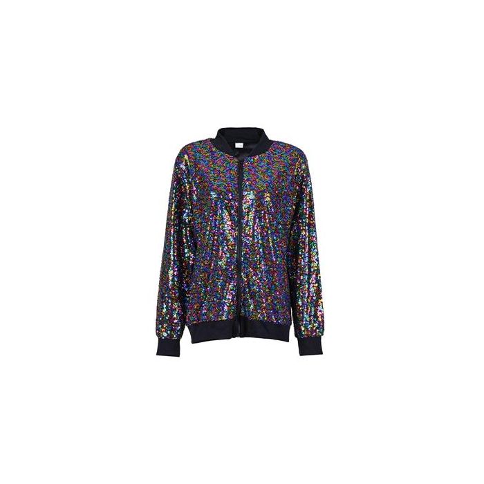 Multicolor sequin bomber discount jacket